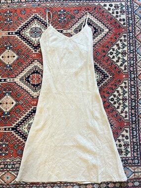 100% Linen Natural Slip Dress
